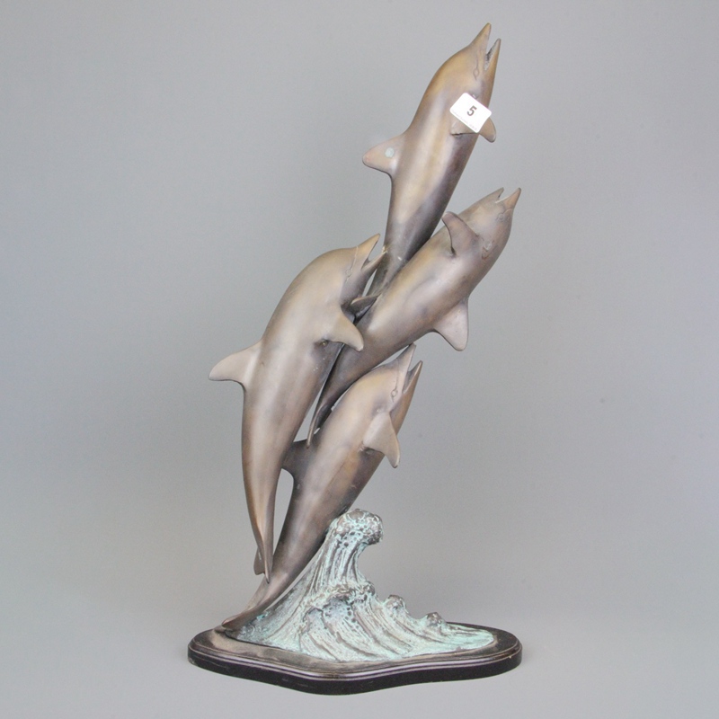 Garden Outdoor Custom Bronze Dolphin Sculpture