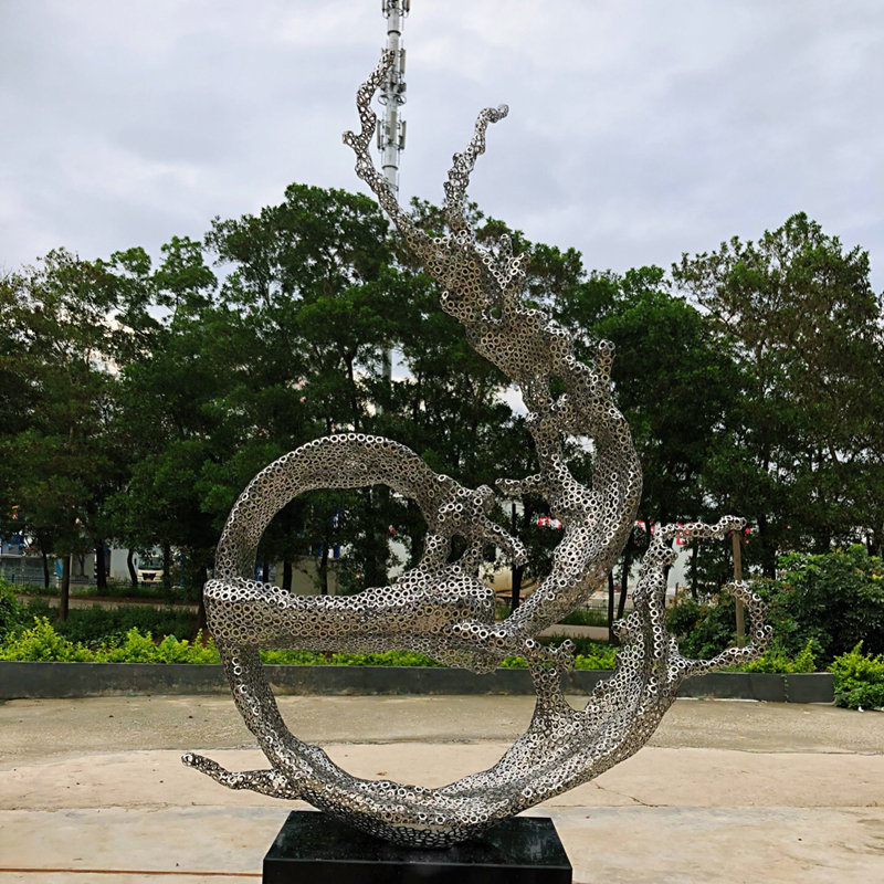 Stainless Steel Abstract Sculpture For Landscape Decoration