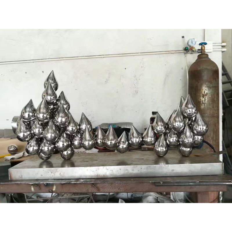 Stainless Steel Decorative Drop Water Ball Sculpture