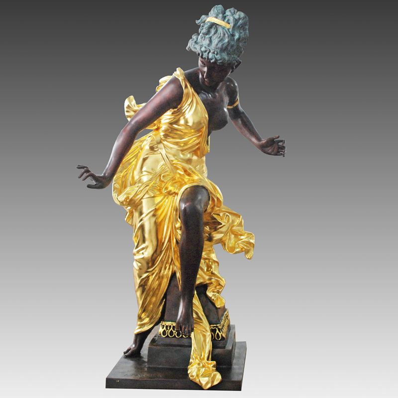 Bronze Beautiful Woman Lady Bronze Sculpture