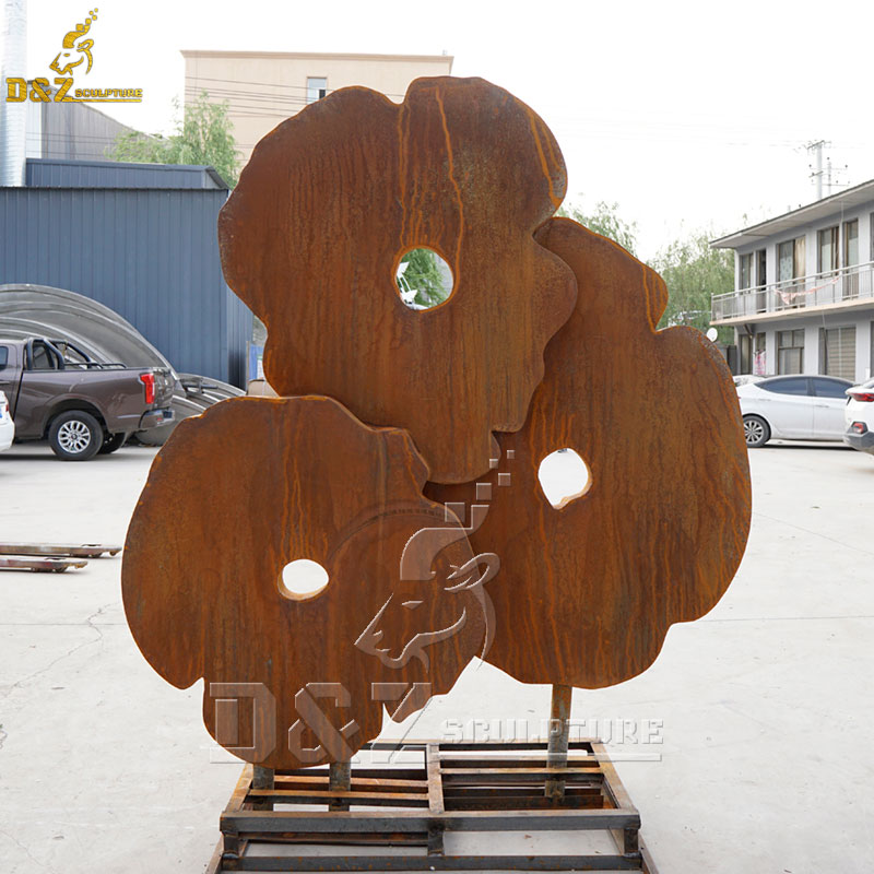 Three Big Corten Poppies for sale