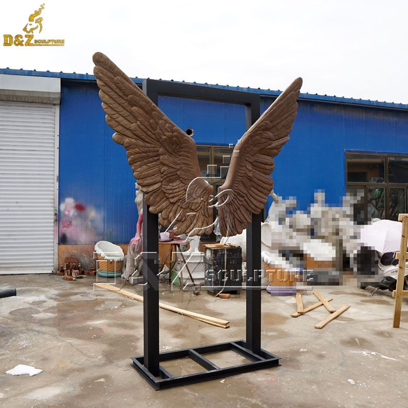 angel wing sculpture on stand for decoration