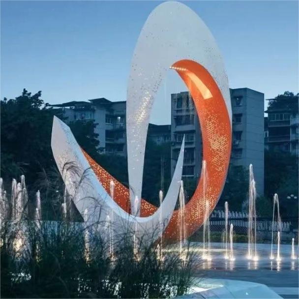 Large city landmark sculpture light hollow-out art public sculpture DZ-135