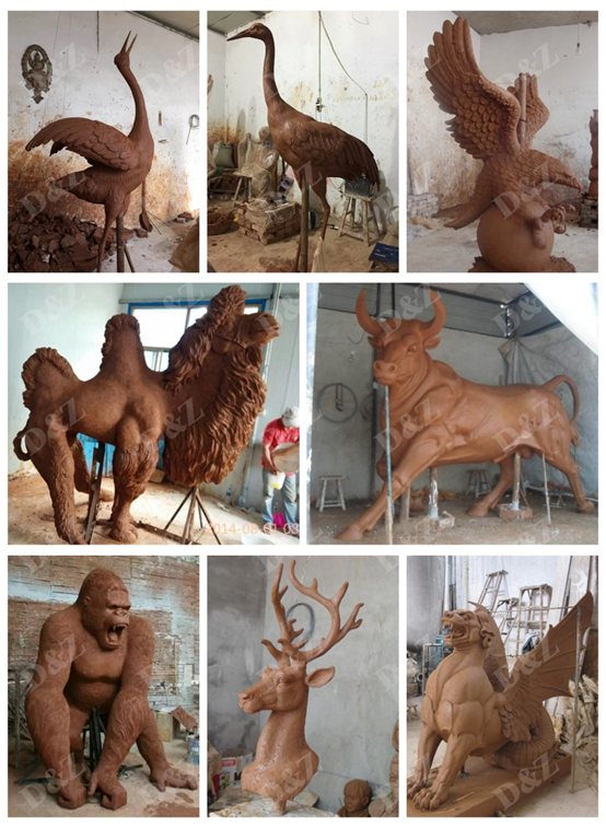 Bronze animal sculpture