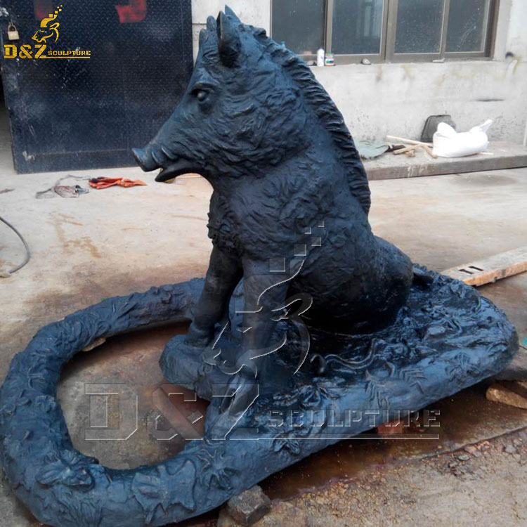 wild boar fountain statue