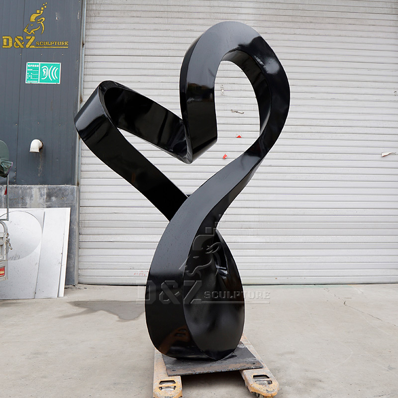 stainless steel outdoor heart Sculpture