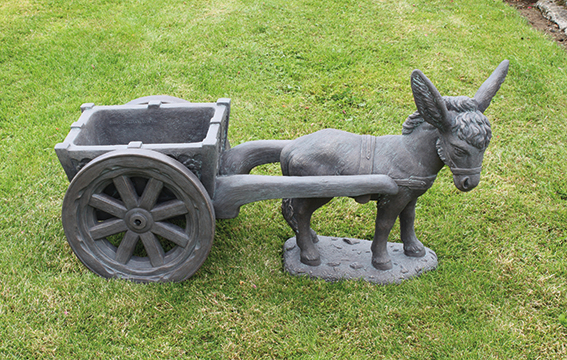 donkey and cart garden statue for sale