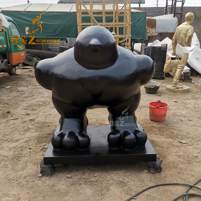 Hot design metal casting life size Botero fat bird sculpture for garden decor