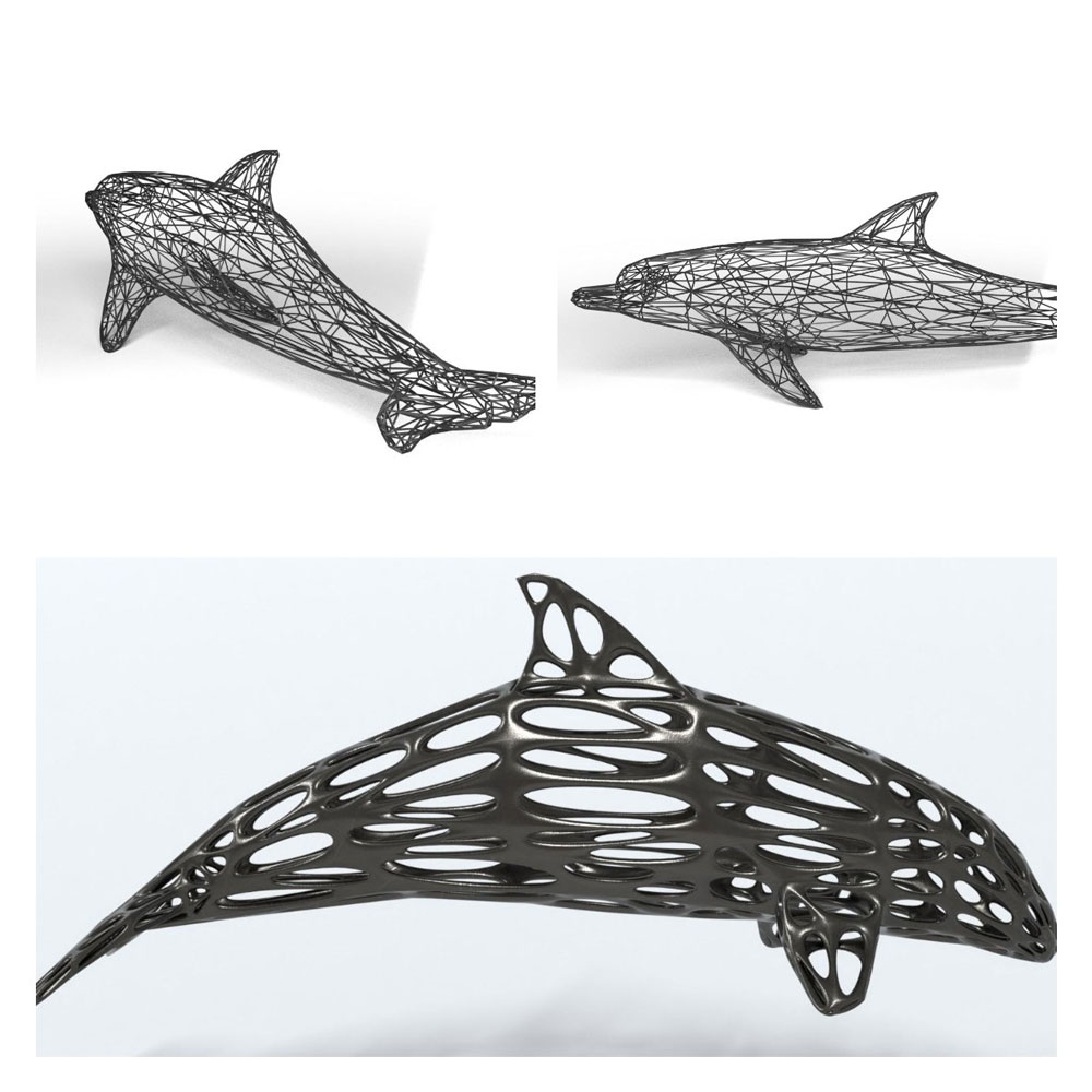 dolphin wire sculpture