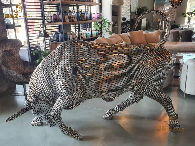 modern bull sculpture