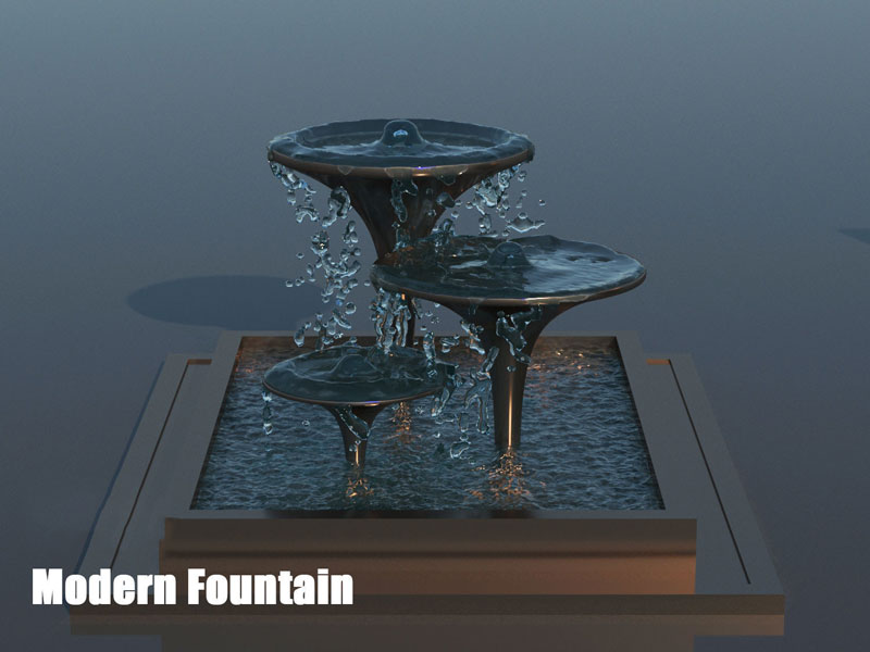 large modern outdoor fountains