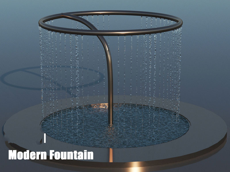 modern tall outdoor fountain