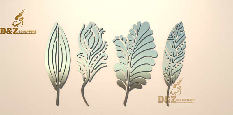 large metal leaf wall decor