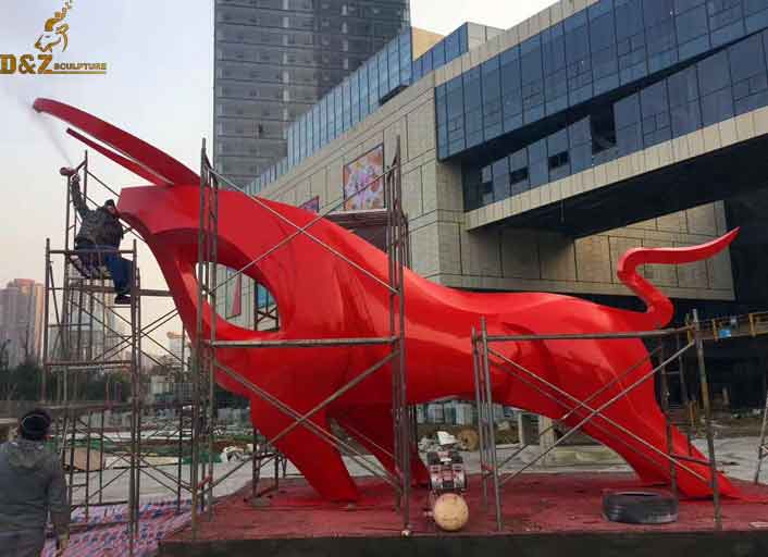 red bull statue