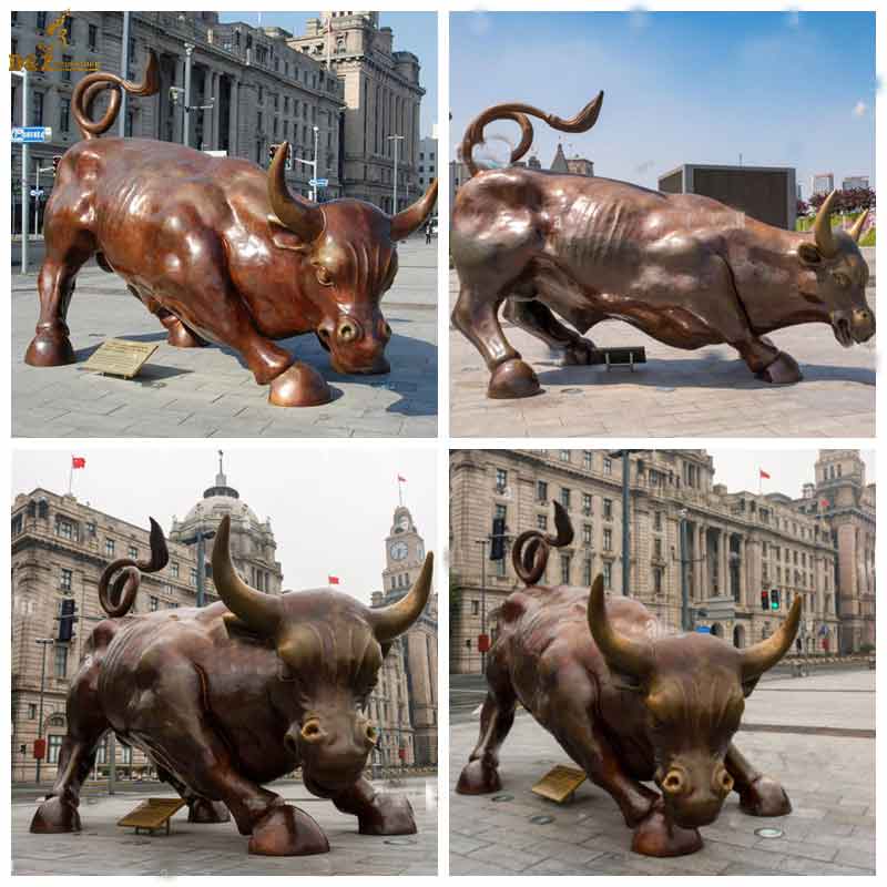 bronze Shanghai bull statue