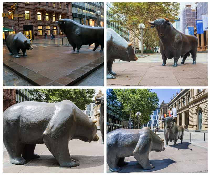 bull statue sitting on bench