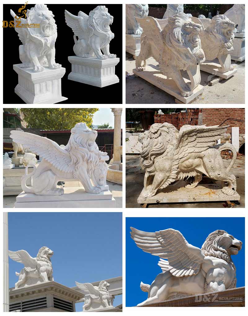 What does the winged lion symbolize and type
