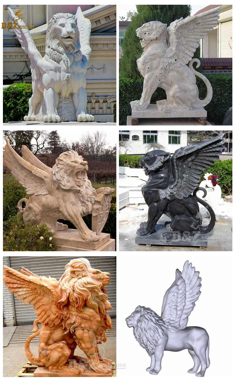 winged lion statue