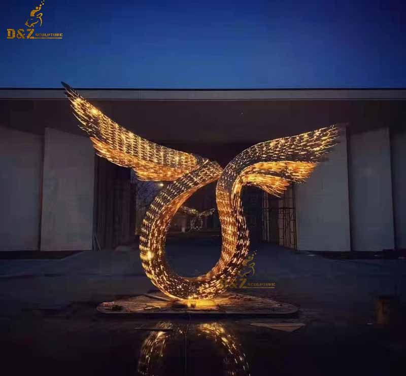abstract wings sculptures