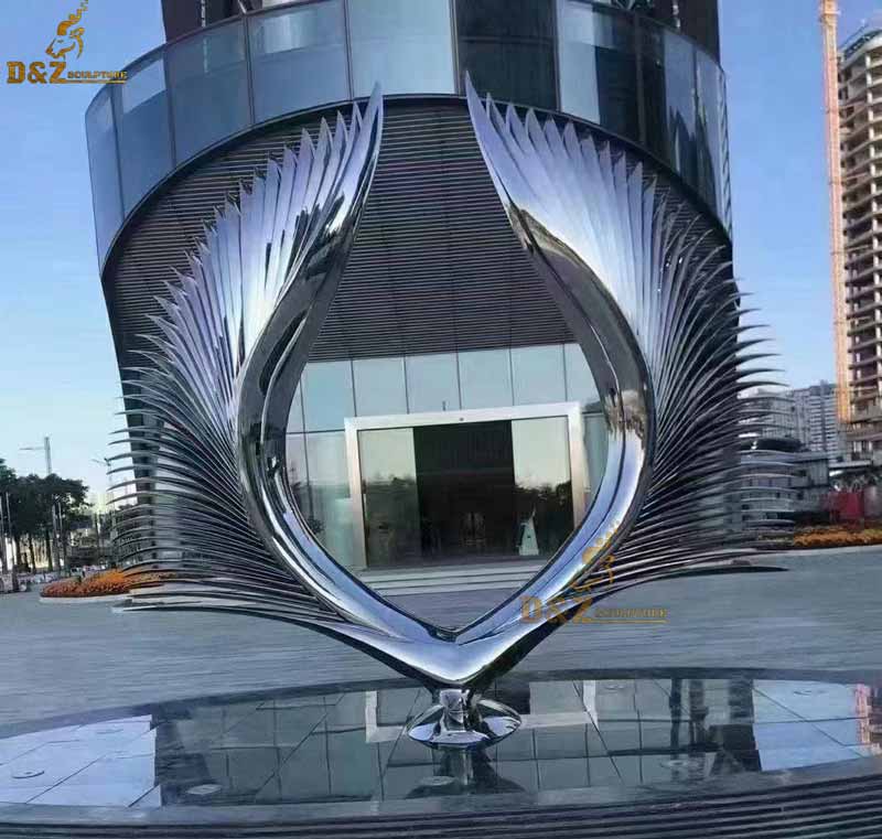 abstract wing sculpture for hotel