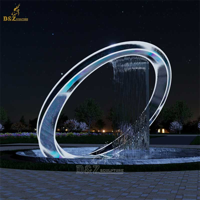 Design and maintenance of large stainless steel outdoor water fountain