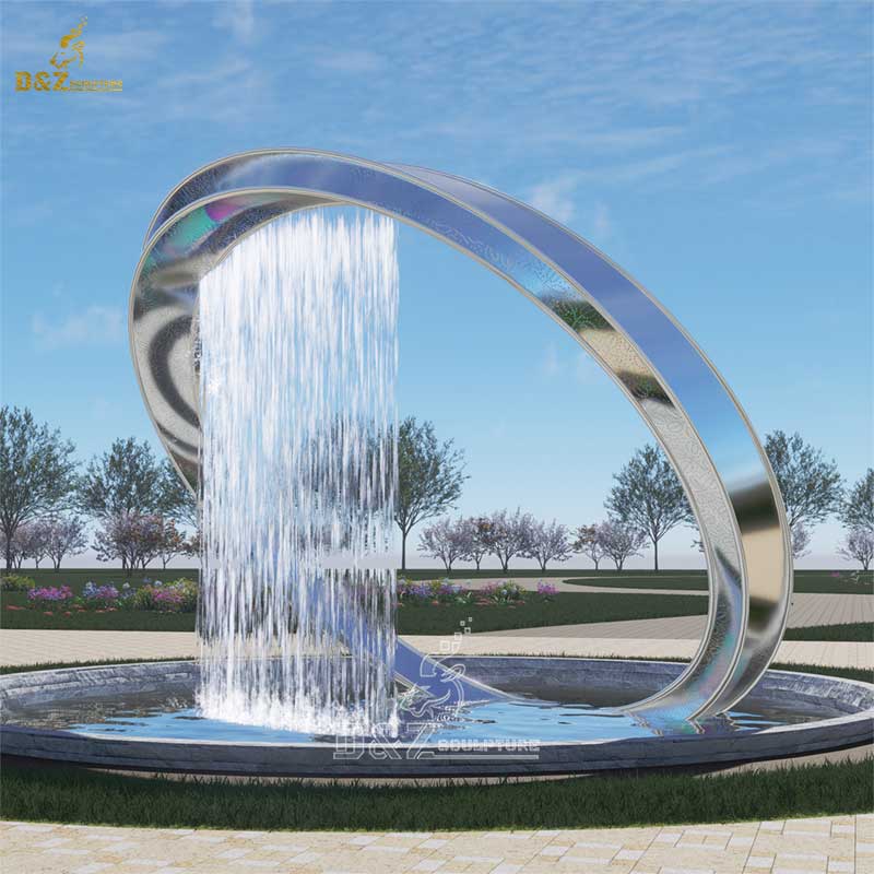 Design and maintenance of large stainless steel outdoor water fountain