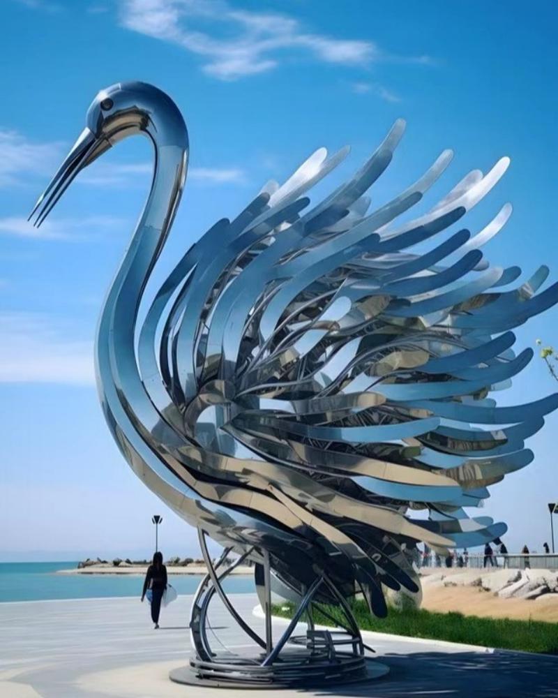 Large outdoor metal sculpture customization process