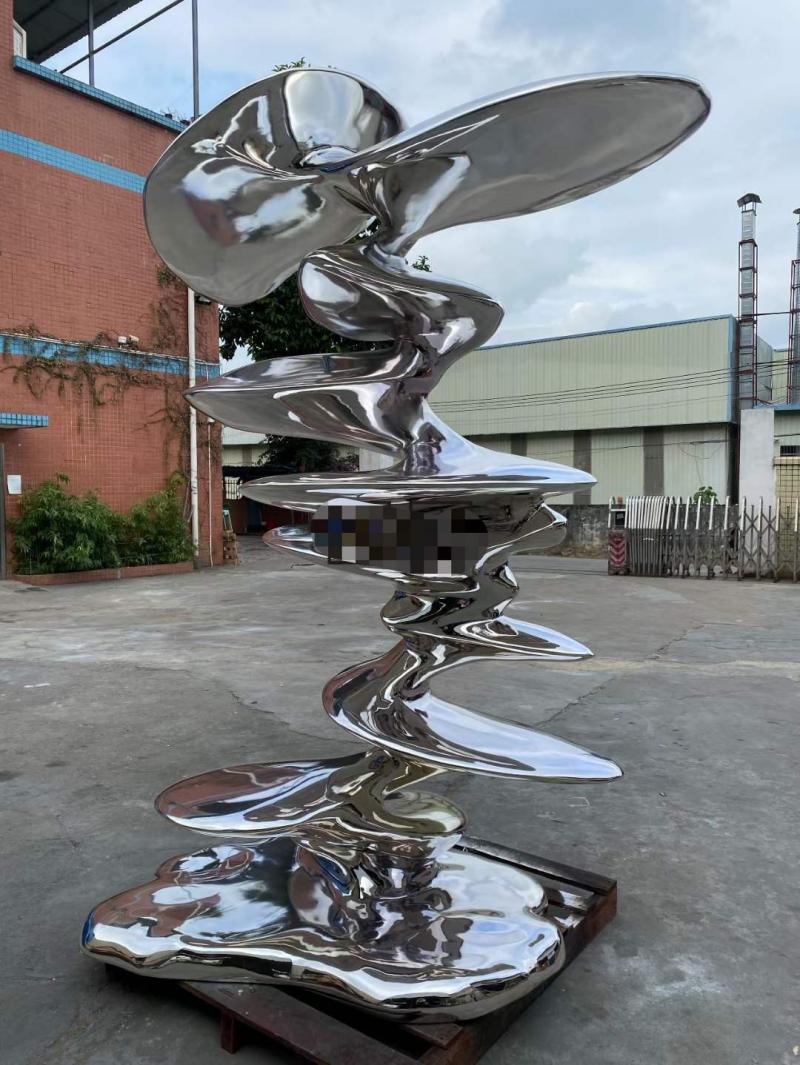 Abstract tree sculpture Mirror stainless steel public art deco DZ-152