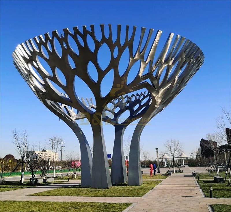 Outdoor landscape tree sculpture large art decoration project