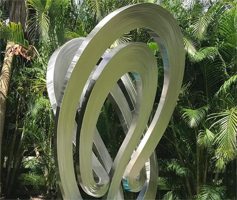 Modern stainless steel sculpture, large outdoor garden sculpture customization DZ-198