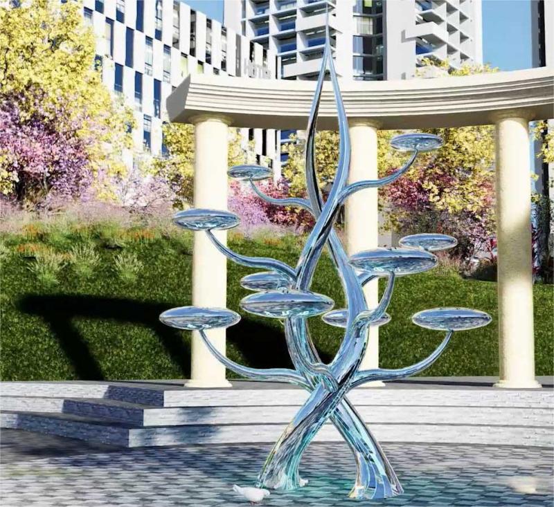 Kabbalah tree of life sculpture large public metal art sculpture lighting decoration DZ-209