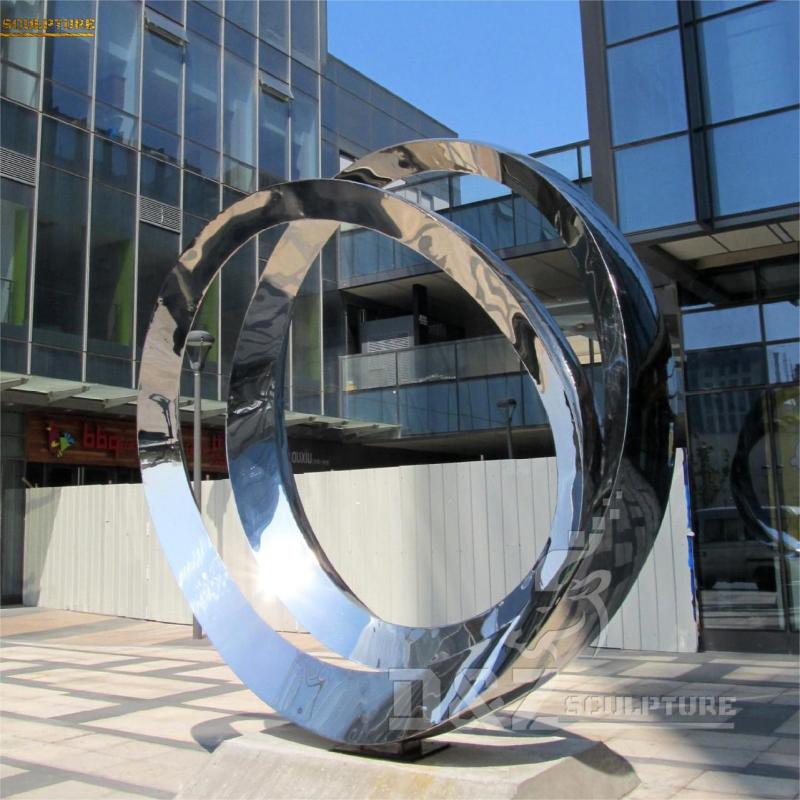 Modern metal circle art sculpture landscape garden decoration customization DZ-212