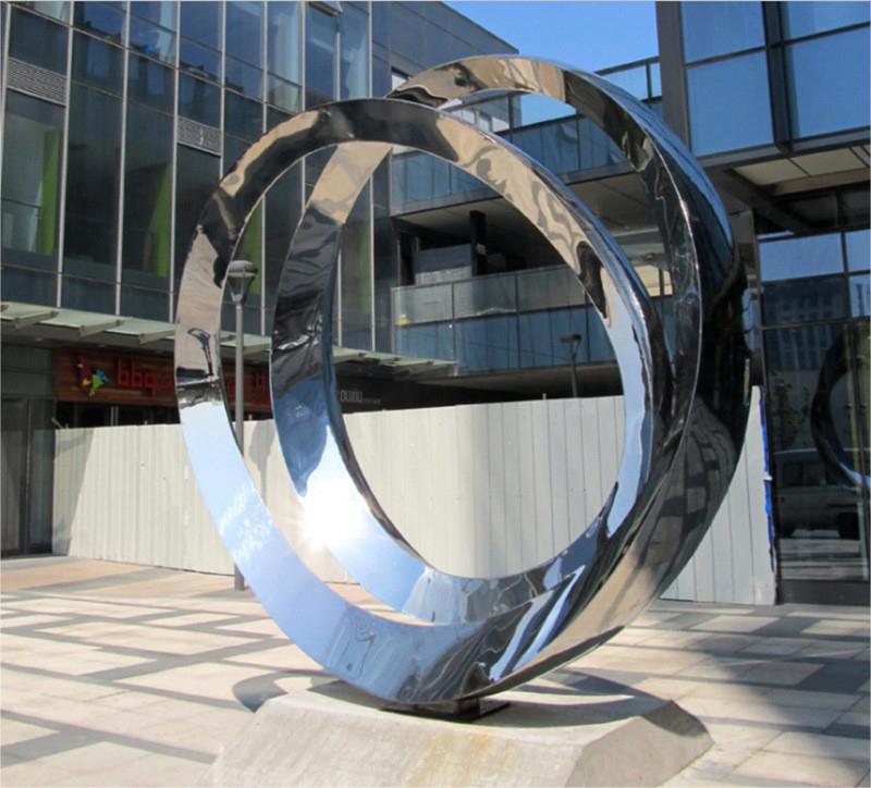 Modern metal circle art sculpture landscape garden decoration customization DZ-212