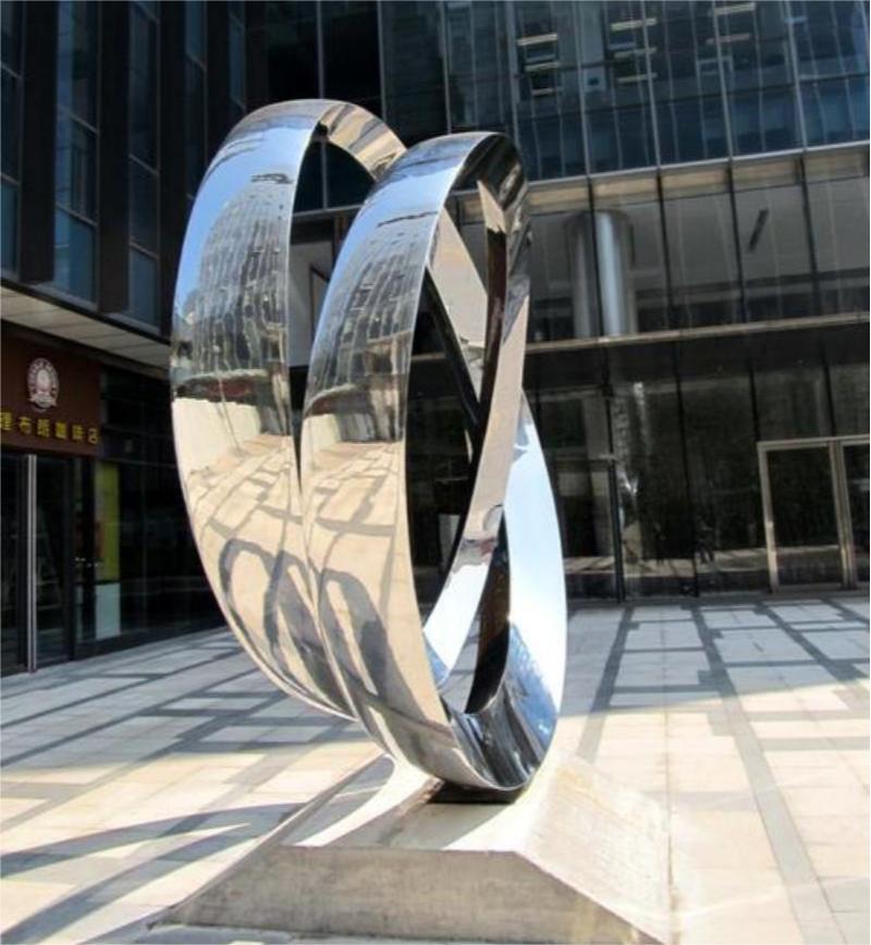 Modern metal circle art sculpture landscape garden decoration customization DZ-212