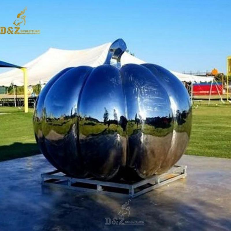 Giant metal pumpkin sculpture vegetable park exhibition decoration sculpture for sale DZ-218