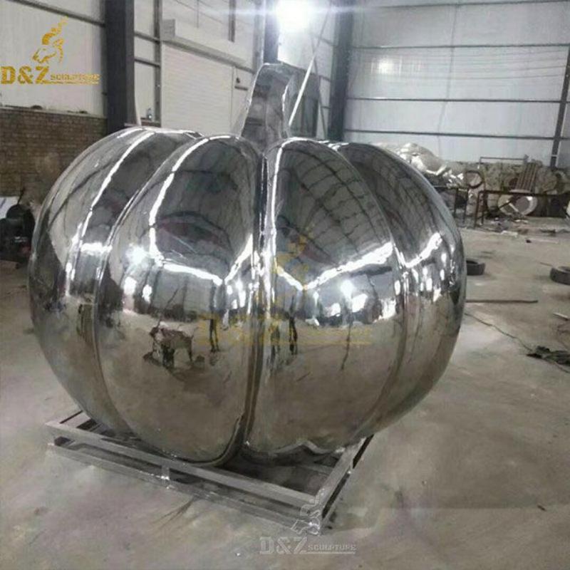 Giant metal pumpkin sculpture vegetable park exhibition decoration sculpture for sale DZ-218