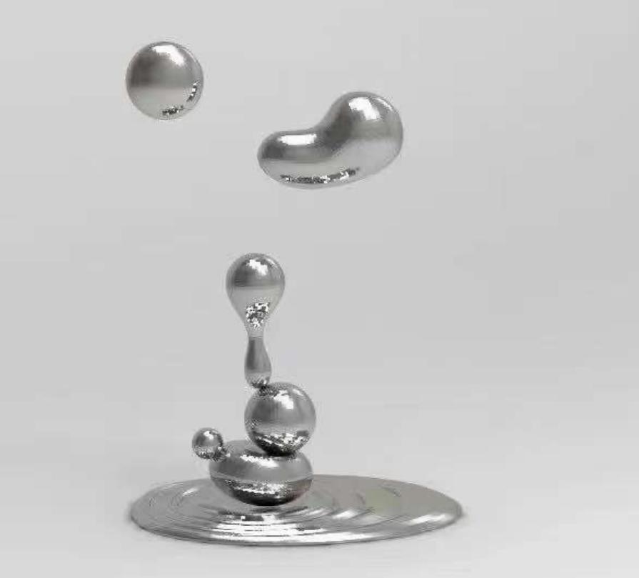 3D graph, Large outdoor metal water drop sculpture mirror stainless steel art decorative sculpture DZ-222