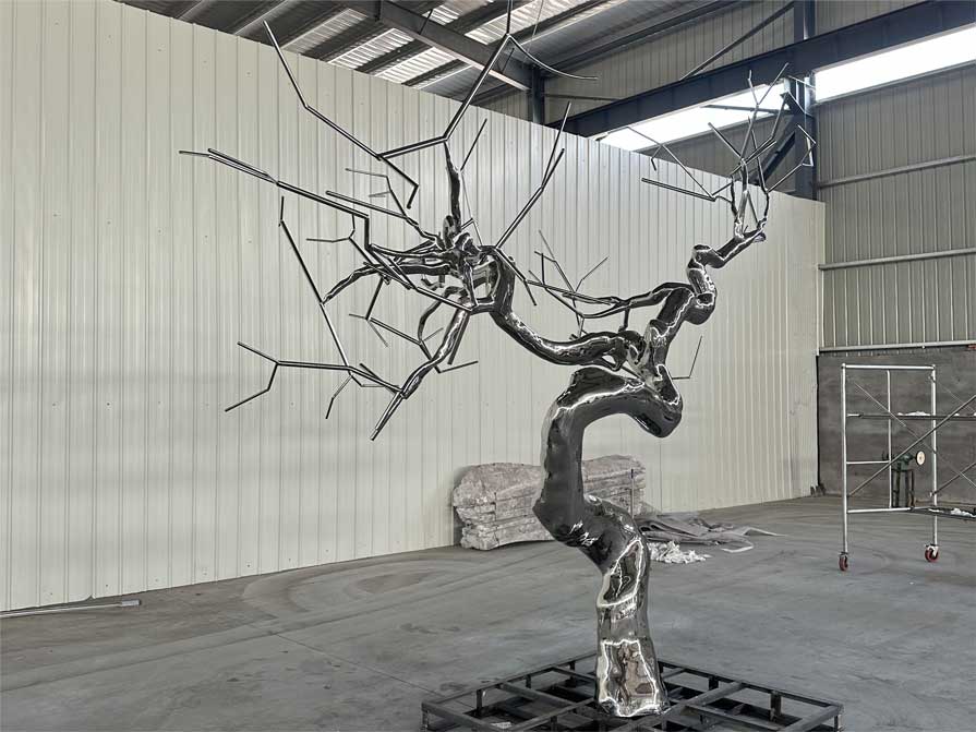 Large metal art tree sculpture for sale landscape decoration sculpture DZ-231