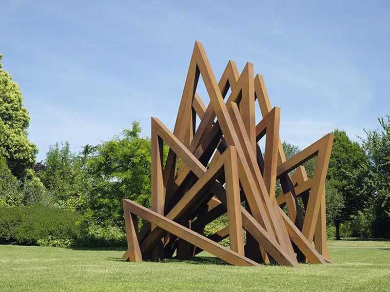 Outdoor corten steel mountain sculpture city square park garden rockery landscape sculpture DZ-242