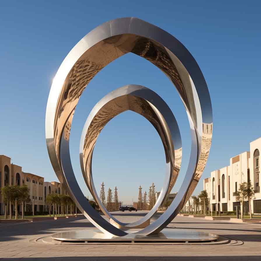 Large metal circle art sculpture city square landmark sculpture DZ-254