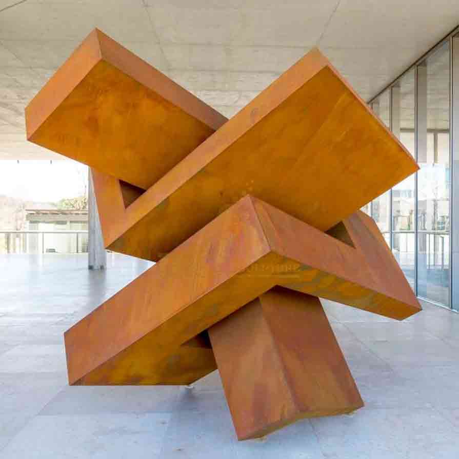 Corten steel sculpture outdoor public space decoration DZ-264