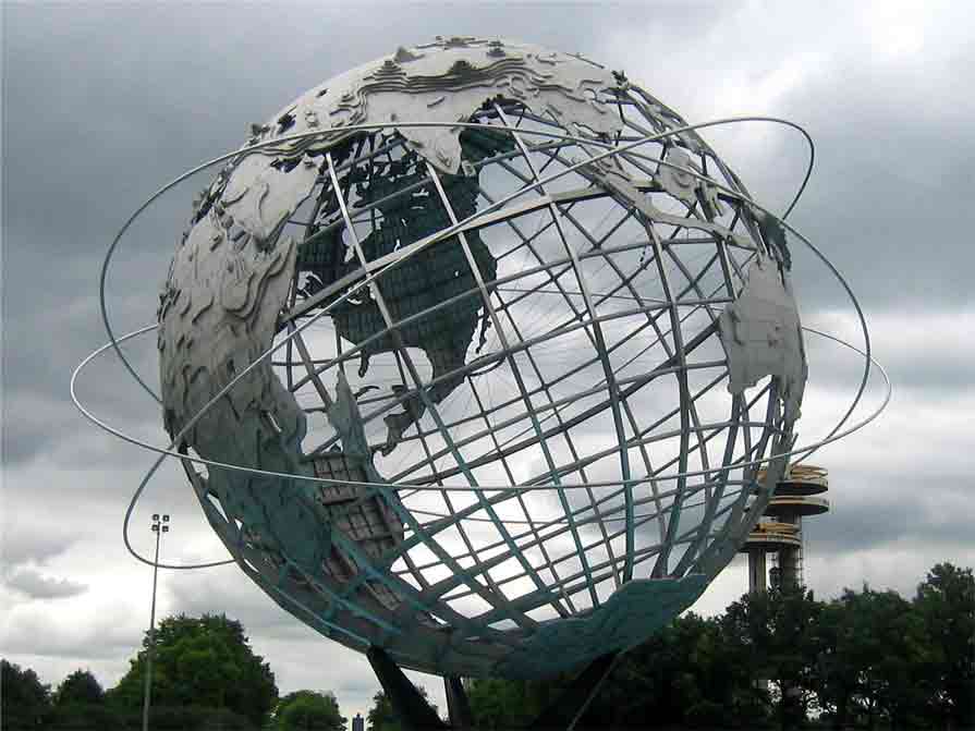 Custom made large outdoor public metal globe sculpture DZ-268