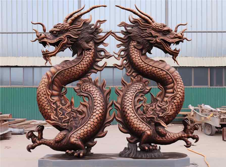 Large Outdoor Metal Animal Sculptures: large metal dragon sculpture