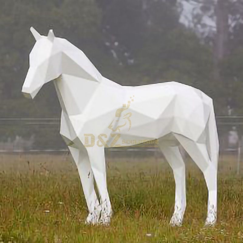 Stainless steel metal sculpture horse sculpture