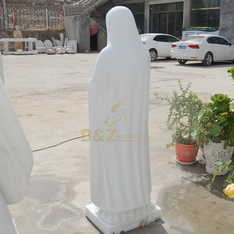 Stone Praying Virgin Mary Sculpture