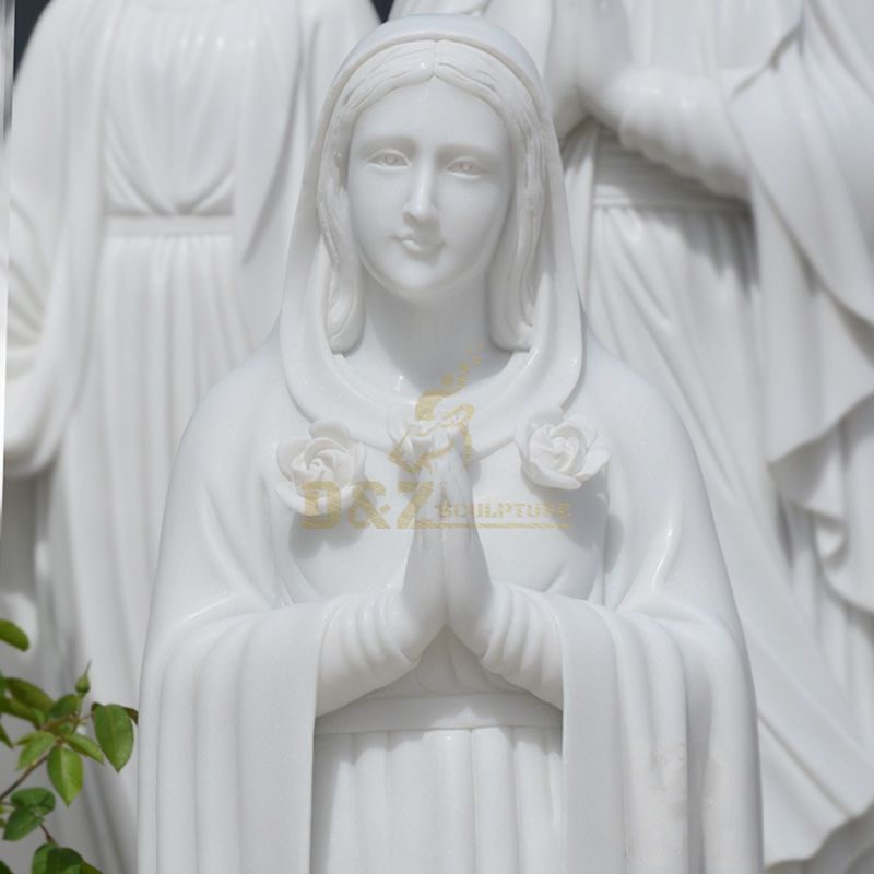 Stone Praying Virgin Mary Sculpture