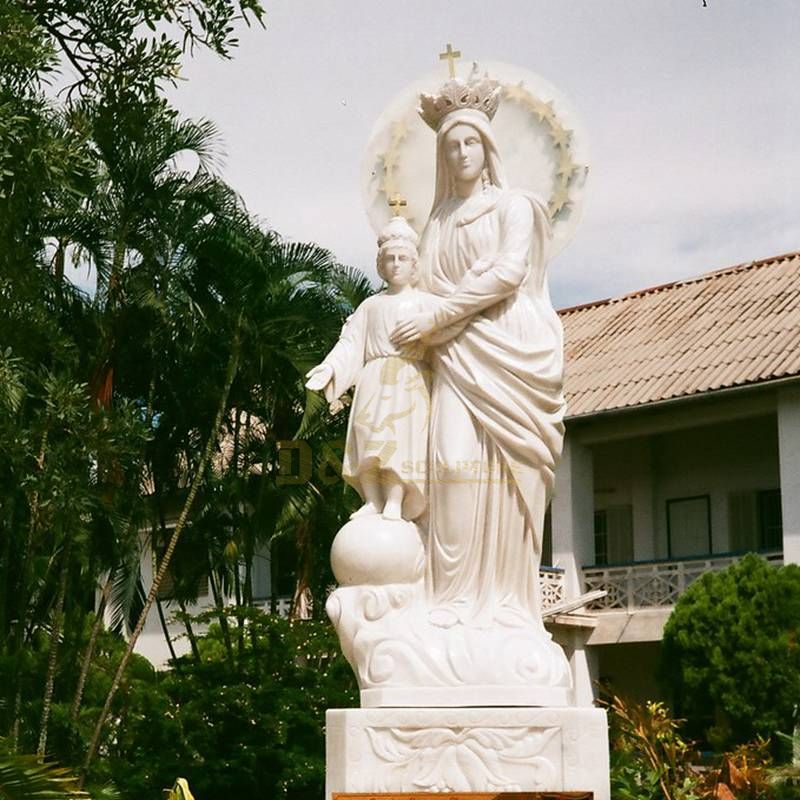 Virgin Mary Holding Baby Jesus Statue