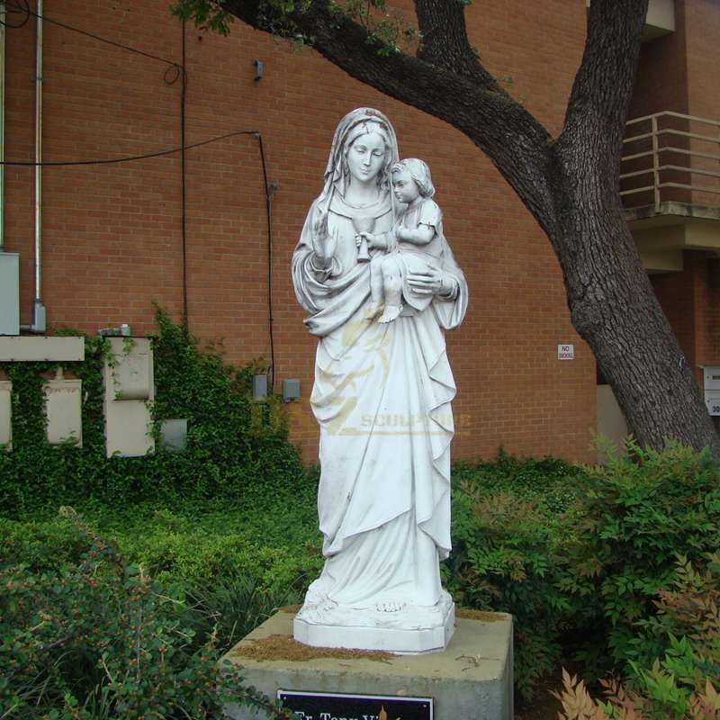 Virgin Mary Holding Baby Jesus Statue