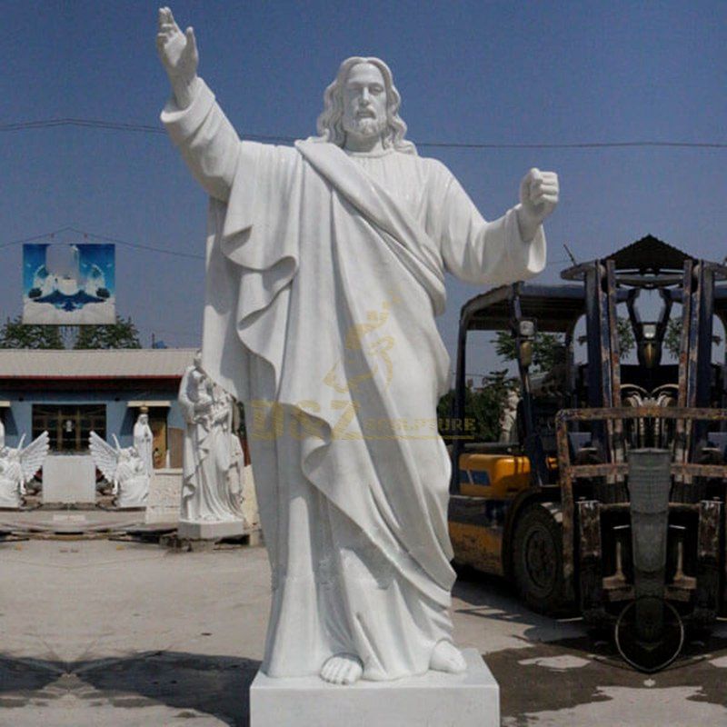 Marble Sacred Heart Jesus Statue