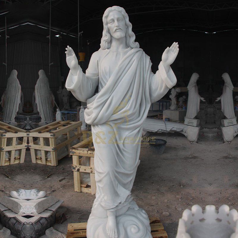 Marble Sacred Heart Jesus Statue